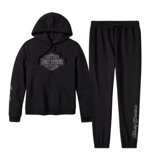 Harley-Davidson Essential Bling Fleece Hoodie & Joggers Set - Size Medium